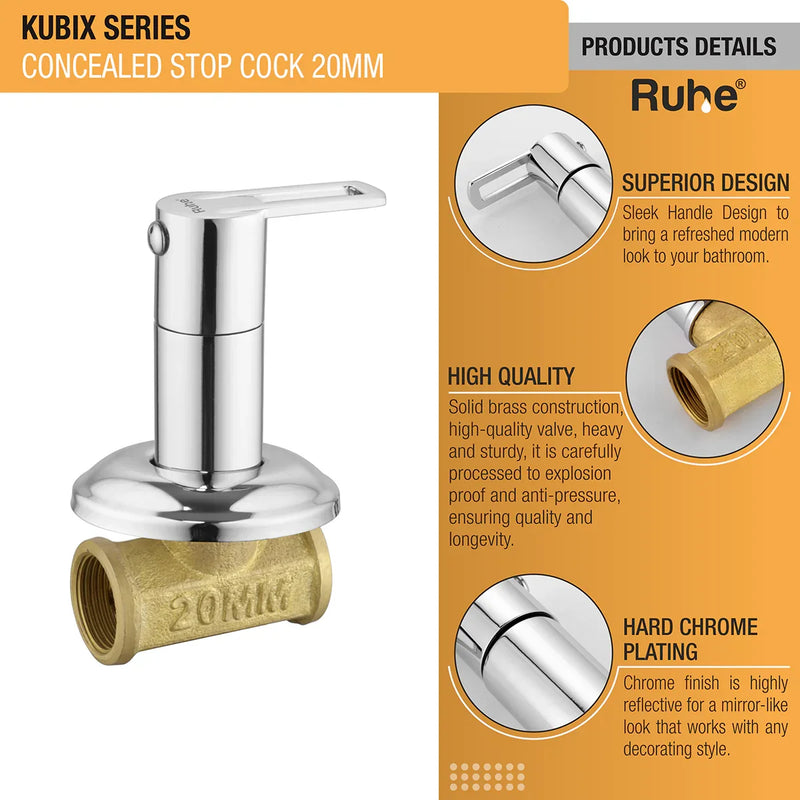 Kubix Concealed Stop Valve