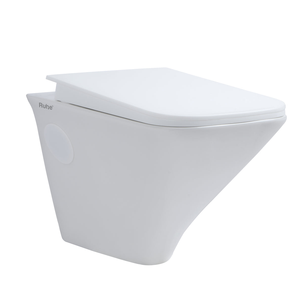 Luna Wall-Hung Rimless P-Trap Western Toilet / Commode (White) - by Ruhe