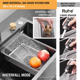 nano waterfall kitchen sink controller