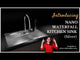 Nano Silver 304-Grade Kitchen Sink with Integrated Waterfall, Pull-Out & RO Faucet (30 x 18 x 9 Inches) - by Ruhe