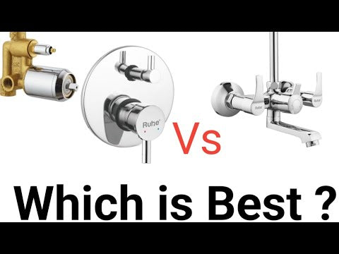 Pristine Single Lever 2-inlet Diverter (JAQ Complete Set) comparison with wall mixer