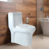 Scala One-Piece P-Trap Western Toilet / Commode (White) - by Ruhe