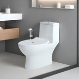 Space One-Piece S-Trap Siphonic Western Toilet / Commode (White) - by Ruhe