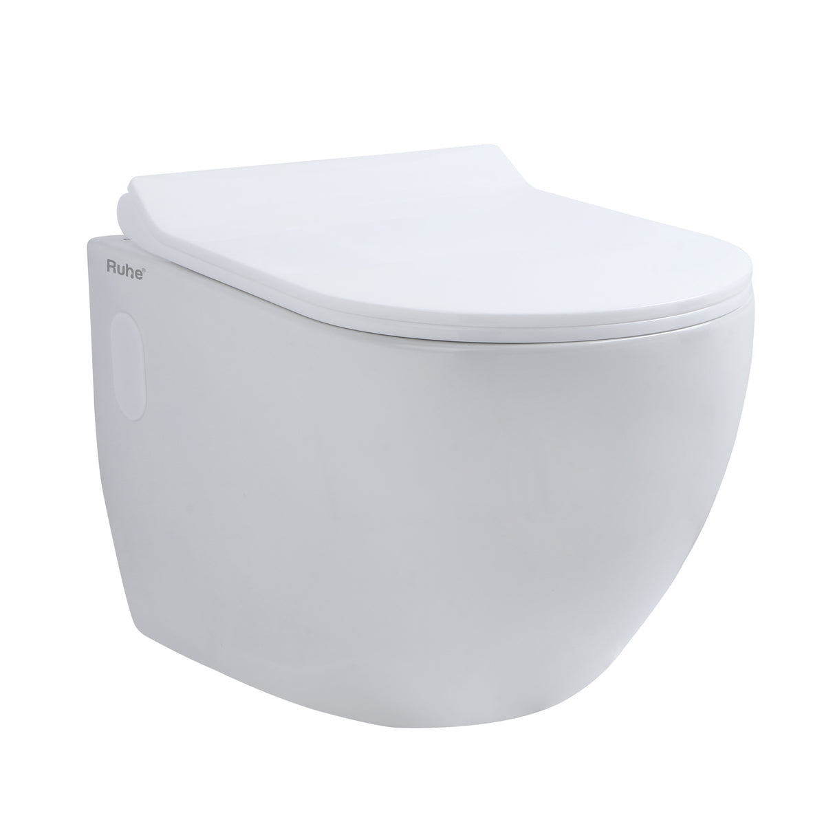 Summer Wall-Hung Rimless P-Trap Tornado Western Toilet / Commode (White) - by Ruhe