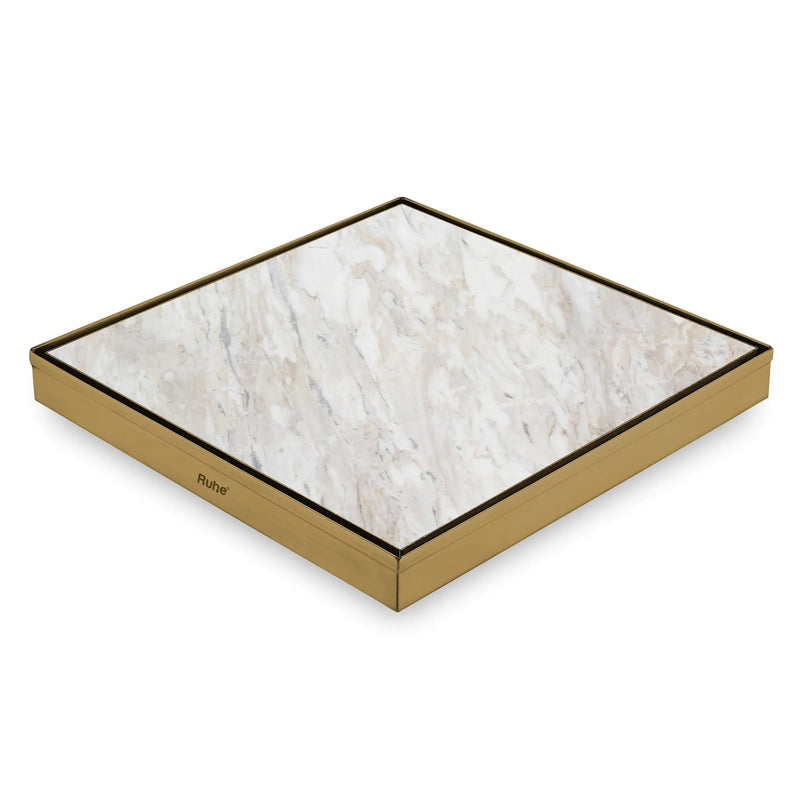 Tile-Insert Shower Drain Channel Coloured (12 x 12 Inches)