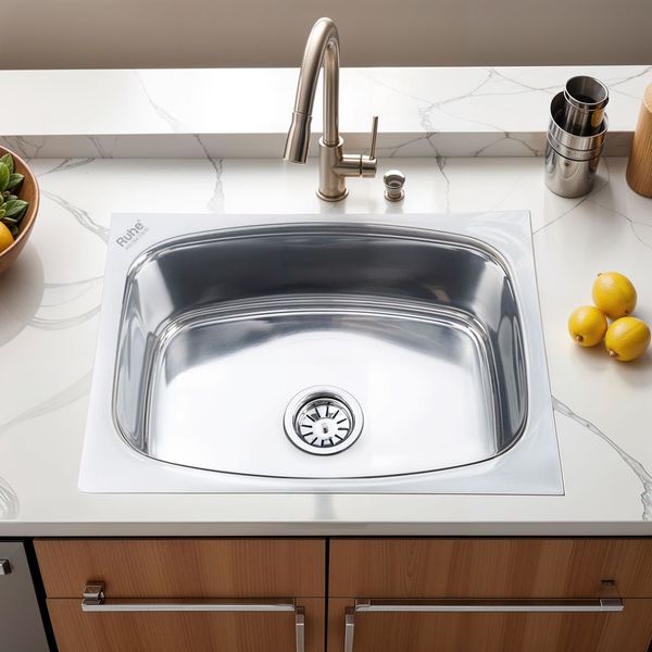 Oval Single Bowl 304-Grade Kitchen Sink (22 x 18 x 8 inches)– by Ruhe