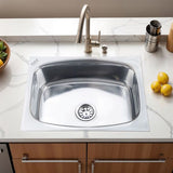 Oval Single Bowl 304-Grade Kitchen Sink (22 x 18 x 8 inches)– by Ruhe