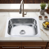 Square Single Bowl Kitchen Sink (20 x 17 x 8 inches) – by Ruhe