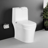 Vox One-Piece Rimless S-Trap Siphonic Western Toilet / Commode (White) - by Ruhe