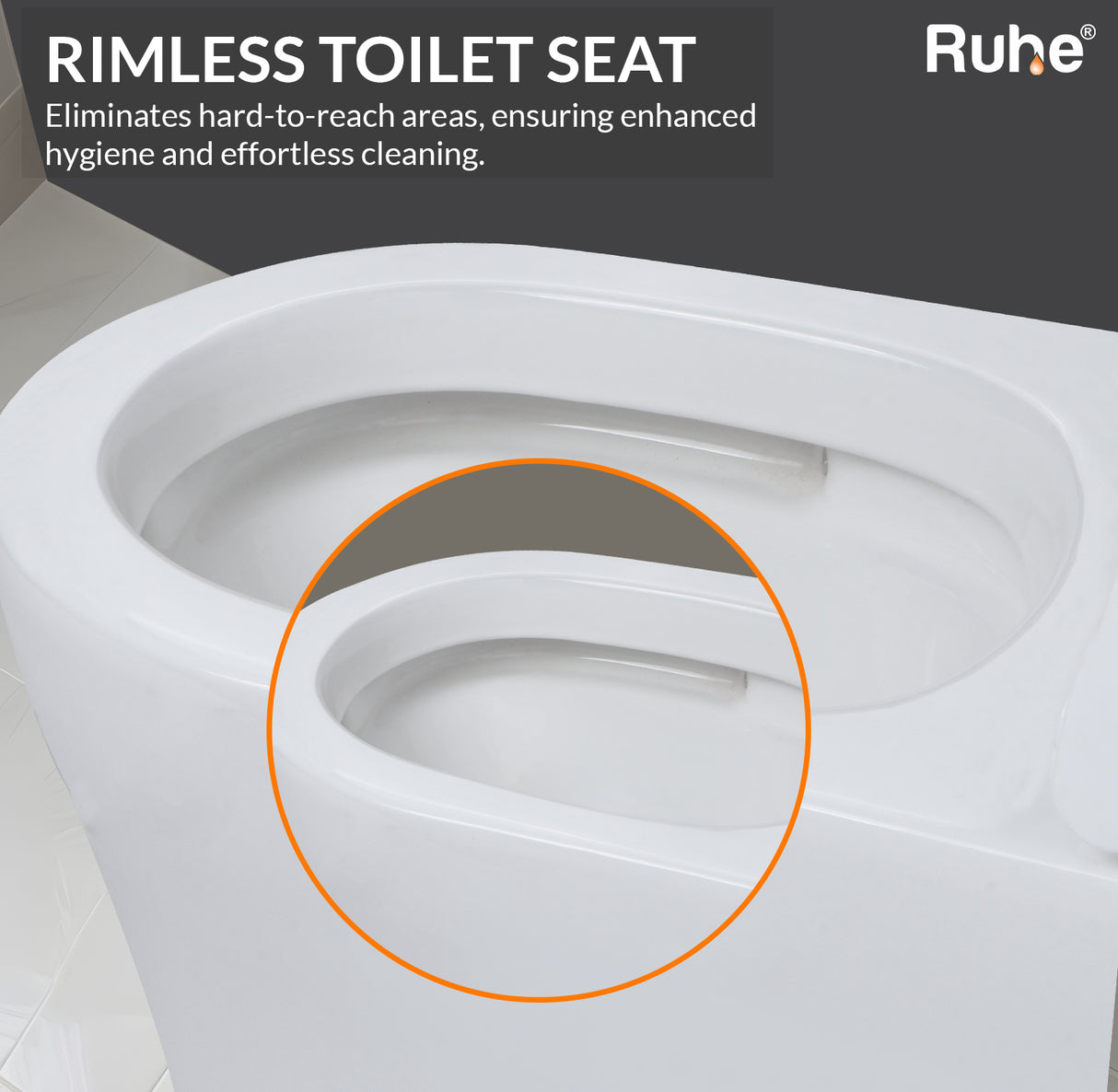 Vox One-Piece Rimless S-Trap Siphonic Western Toilet / Commode (White) - by Ruhe