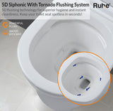 Vox One-Piece Rimless S-Trap Siphonic Western Toilet / Commode (White) - by Ruhe