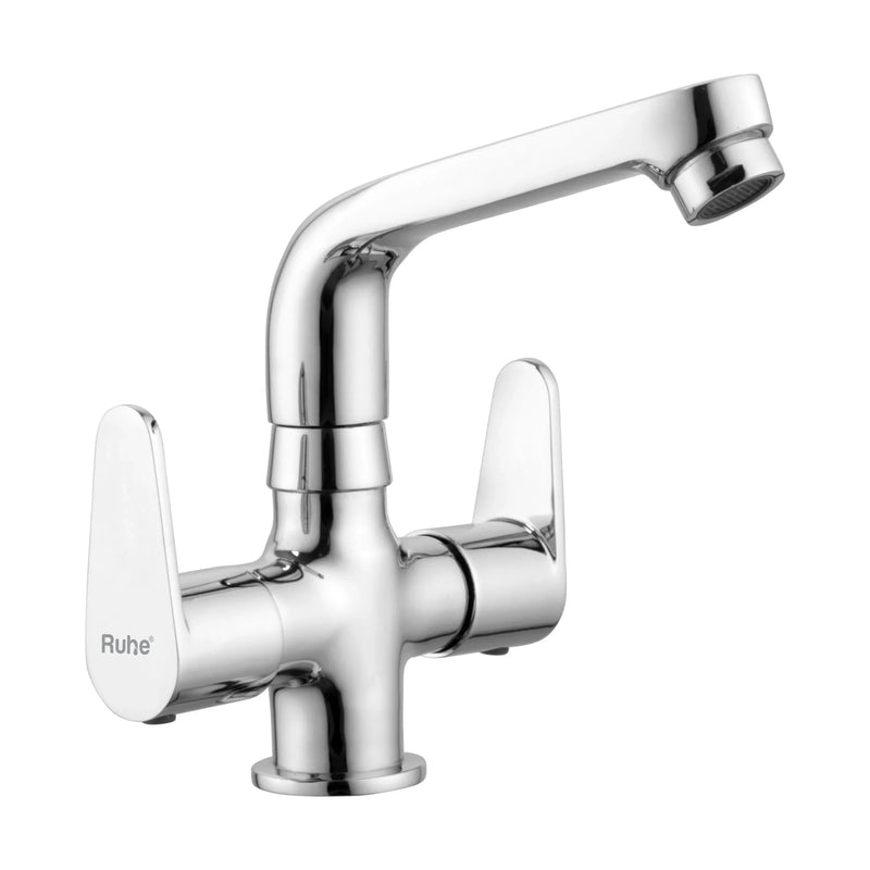 Eclipse Deck Mount Wash Basin Mixer Tap with Swivel Spout