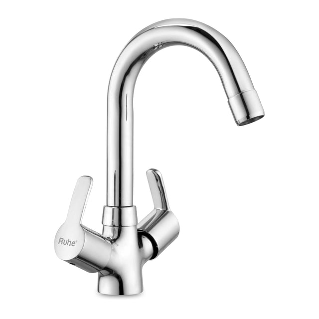 Rica Centre Hole Basin Mixer with Small (12 inches) Round Swivel Spout Faucet