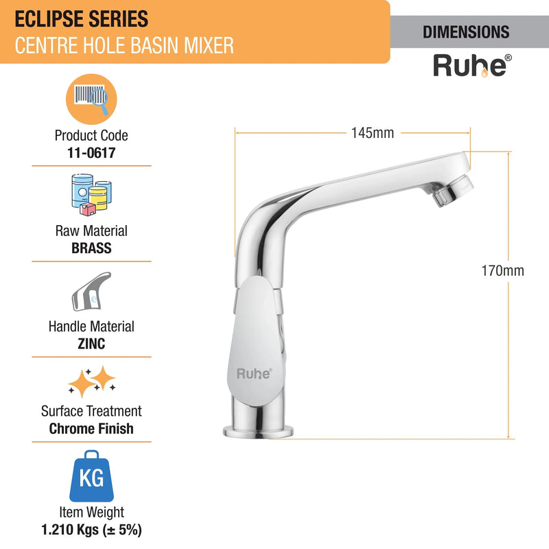 Eclipse Deck Mount Wash Basin Mixer Tap with Swivel Spout