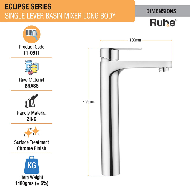 Eclipse Single Lever Deck-mount Tall Body Wash Basin Mixer Tap