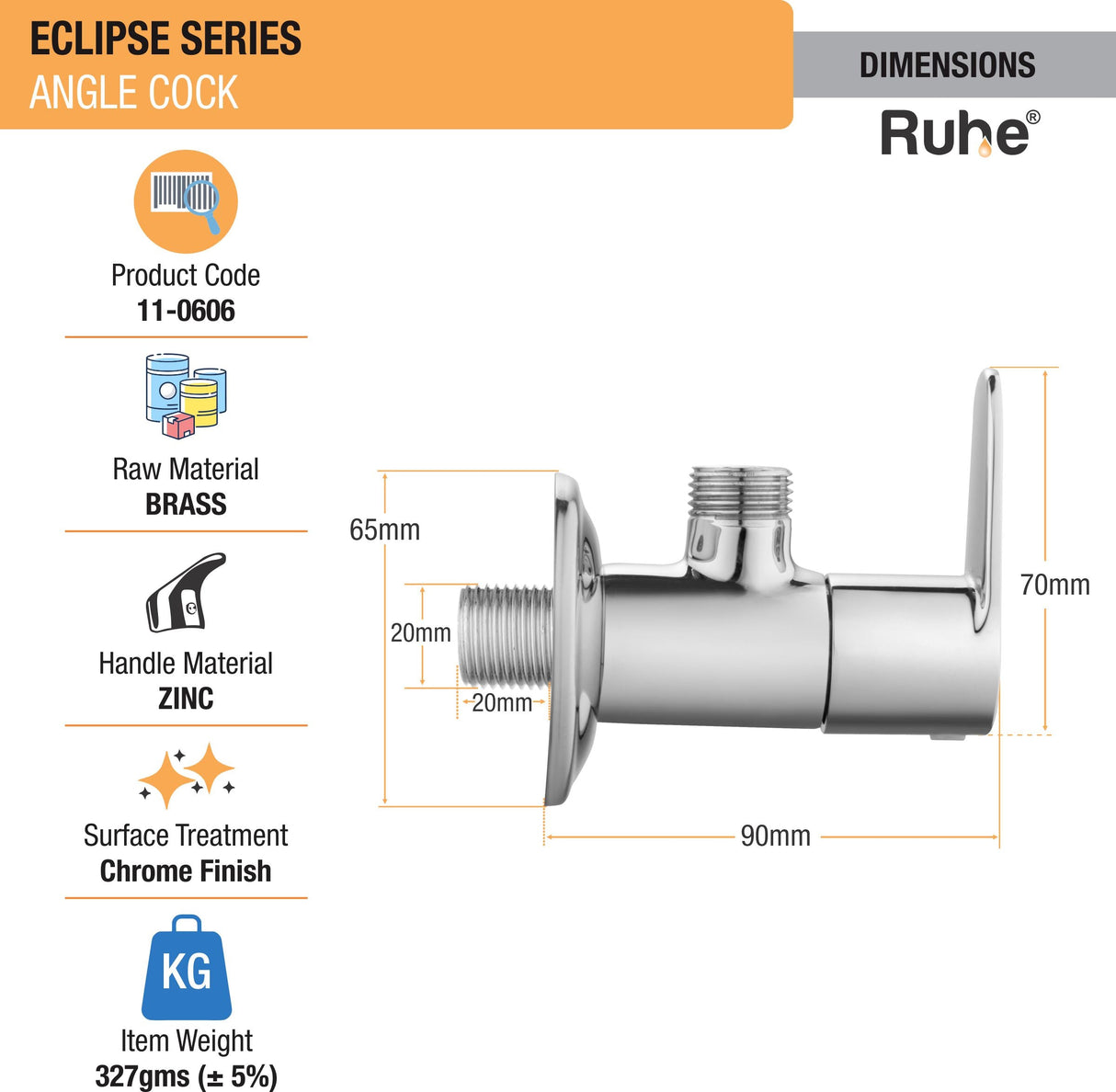 Eclipse Angle Valve - by Ruhe®