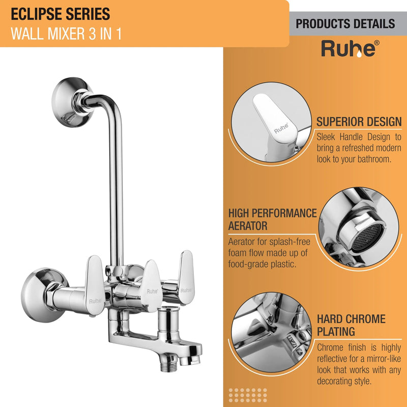 Eclipse 3-in-1 Wall Mixer Tap