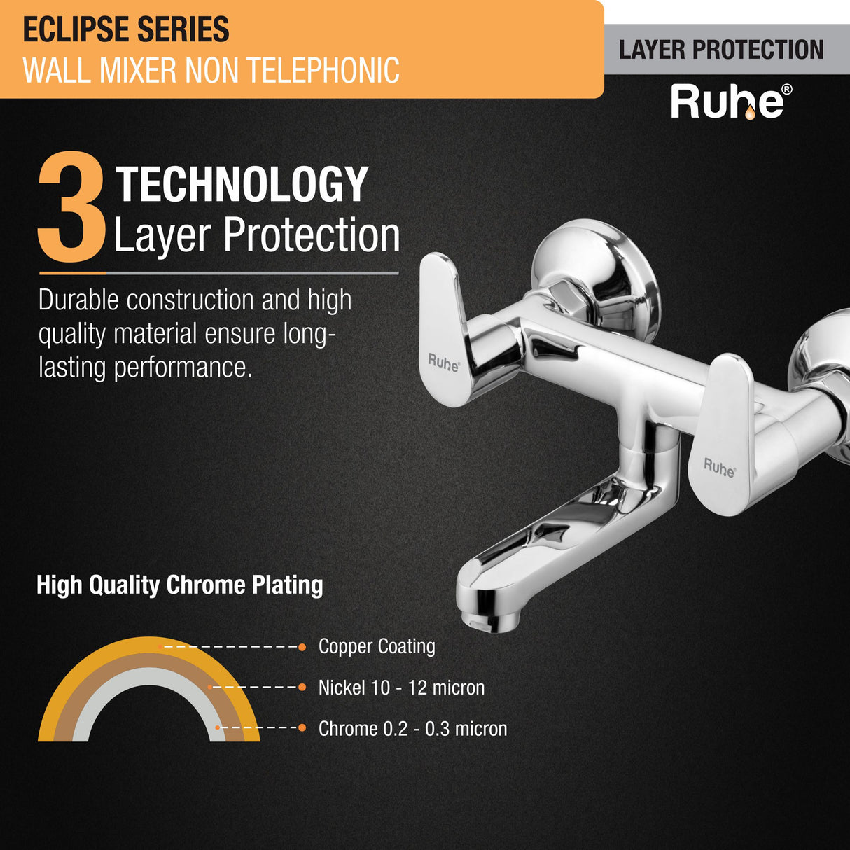 Eclipse Wall Mixer Tap - by Ruhe®