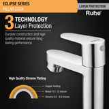 Eclipse Pillar Tap Brass Faucet 3 layer protection