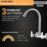 Eclipse Sink Mixer with Large (20 inches) Round Swivel Spout Faucet 3 layer protection