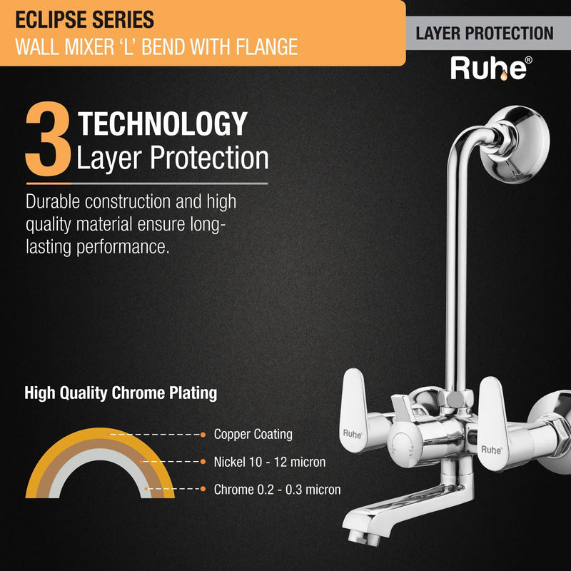 Eclipse Wall Mixer Tap with L Bend