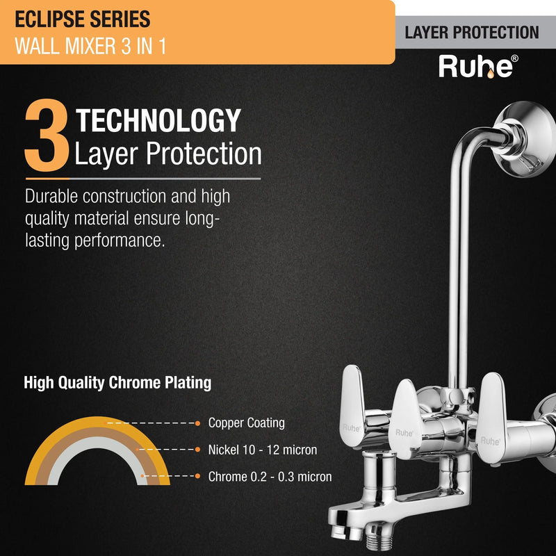 Eclipse 3-in-1 Wall Mixer Tap