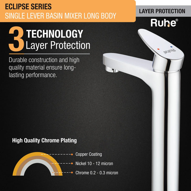 Eclipse Single Lever Deck-mount Tall Body Wash Basin Mixer Tap