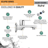 Eclipse Bib Tap Long Body Brass Faucet features