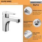 Eclipse Single Lever Basin Brass Mixer Faucet product details