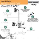 Eclipse Wall Mixer Brass Faucet with L Bend features