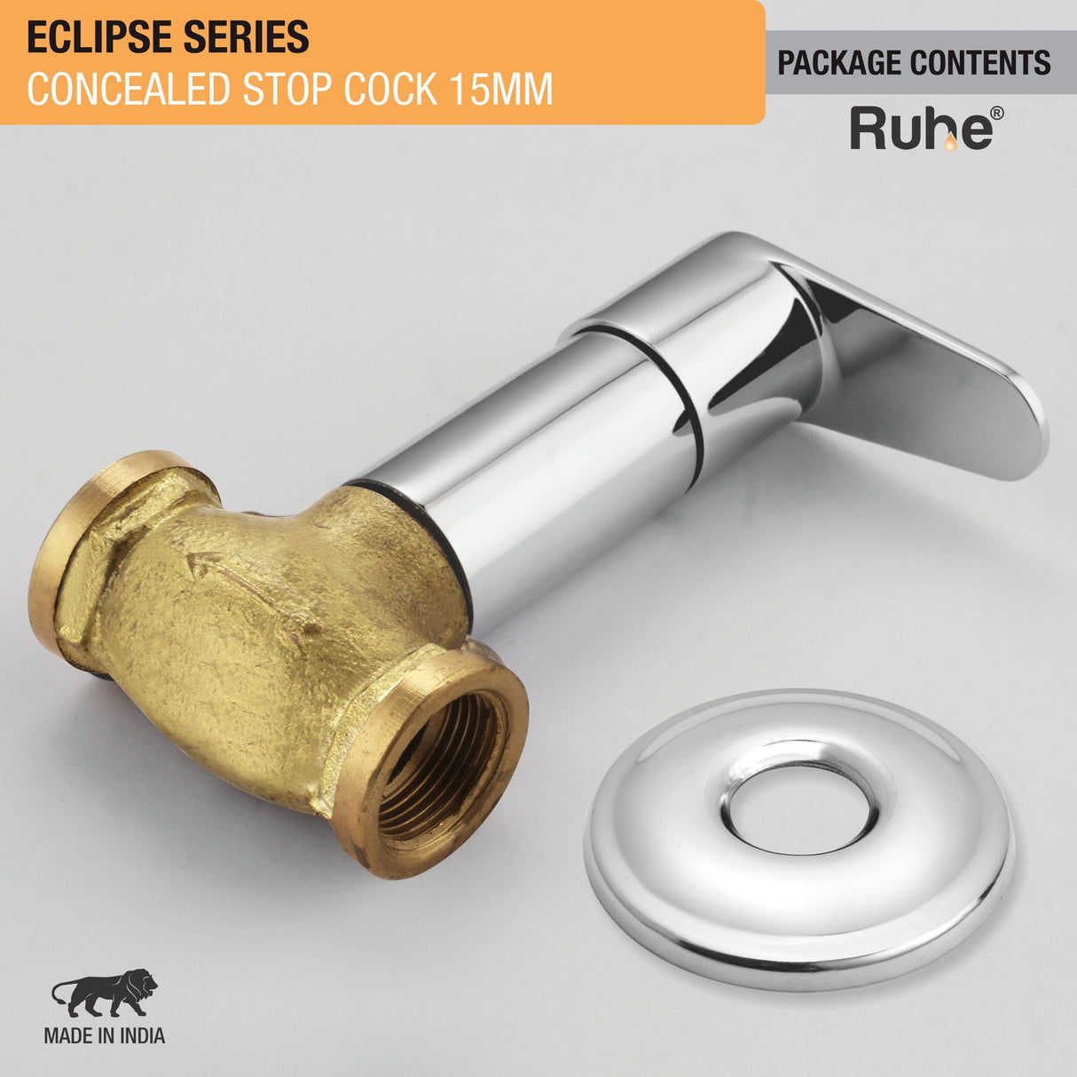 Eclipse Concealed Stop Valve Brass Faucet (15mm)- by Ruhe®