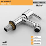 Rica Pillar Tap Brass Faucet package content