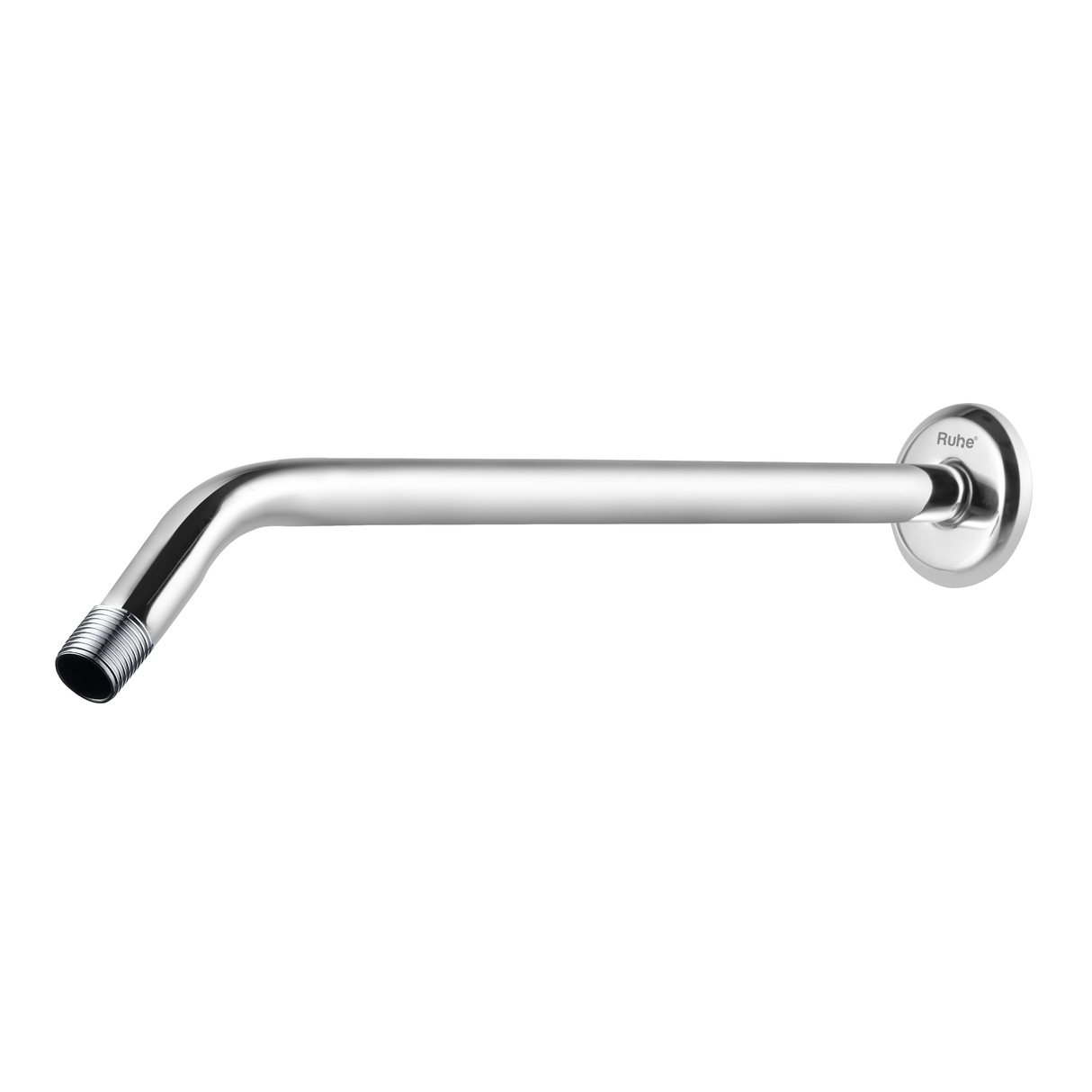 Round Half Bend Shower Arm (15 Inches) with Flange - by Ruhe