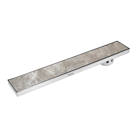 Marble Insert Shower Drain Channel (40 x 5 Inches) with Cockroach Trap (304 Grade)