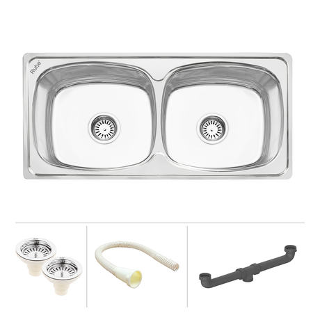 Oval Double Bowl (37 x 18 x 8 inches) Kitchen Sink