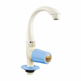 Indigo Round PTMT Swan Neck with Swivel Spout Faucet