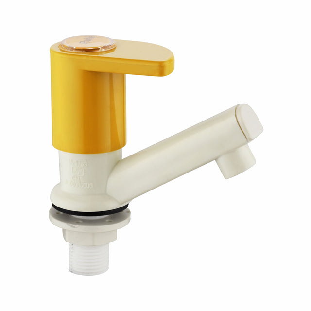 Gold PTMT Pillar Cock Faucet