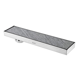 Marble Insert Shower Drain Channel (32 x 4 Inches) with Cockroach Trap (304 Grade) - by Ruhe®