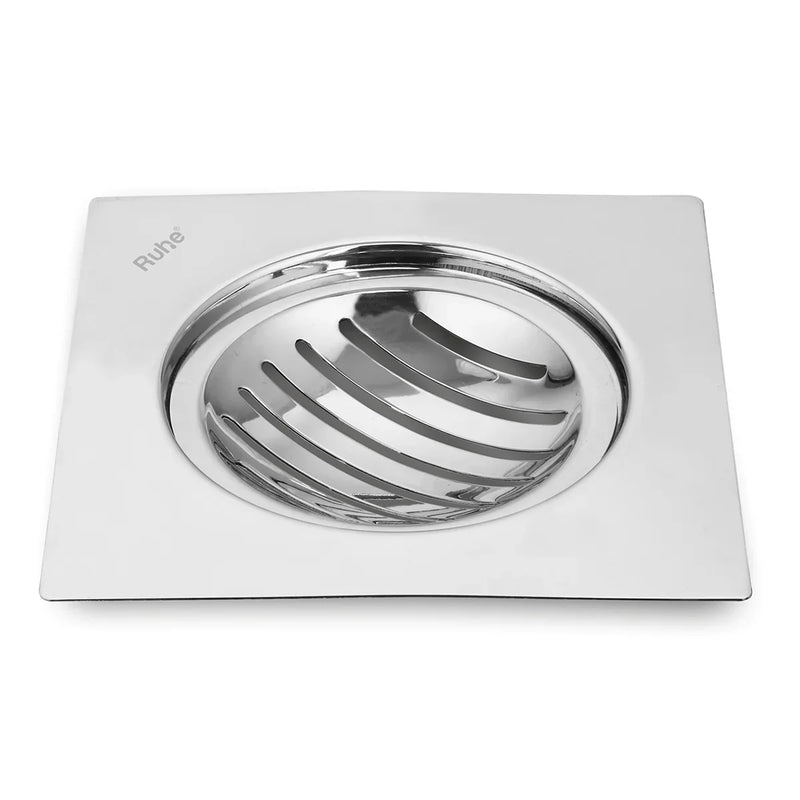 Vertical Neon Square Flat Cut Floor Drain (6 x 6 inches) - by Ruhe