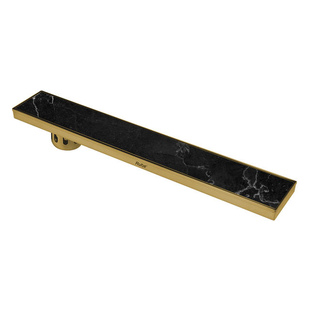 Tile Insert Shower Drain Channel (40 x 5 Inches) YELLOW GOLD PVD Coated