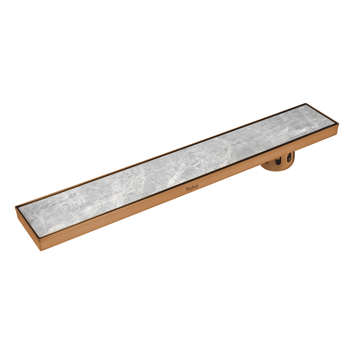 Tile Insert Shower Drain Channel (36 x 5 Inches) ROSE GOLD PVD Coated - by Ruhe®