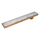 Tile Insert Shower Drain Channel (36 x 5 Inches) ROSE GOLD PVD Coated