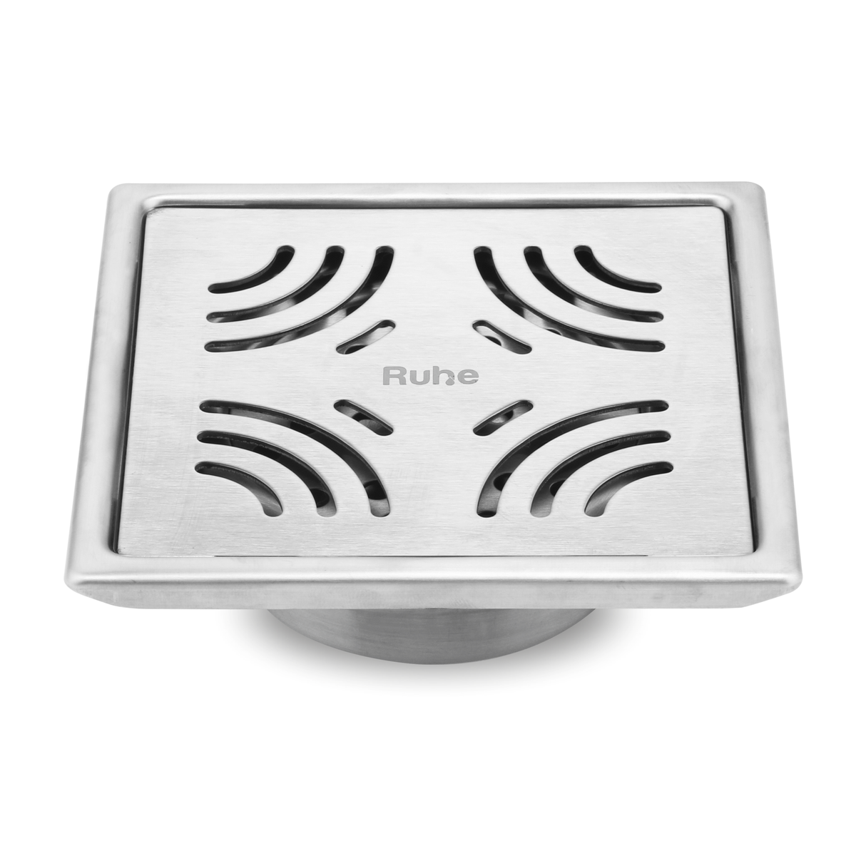 Emerald Square 304-Grade Floor Drain with Collar & Cockroach Trap (6 x 6 Inches) - by Ruhe