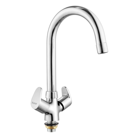 Vela Centre Hole Basin Mixer with Medium (15 inches) Round Swivel Spout Faucet