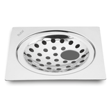 Square Neon Floor Drain Square Flat Cut (5 x 5 Inches) with Hole - by Ruhe®
