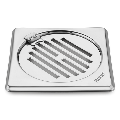 Classic Neon Floor Drain (6 x 6 inches) with Hinged Grating Top