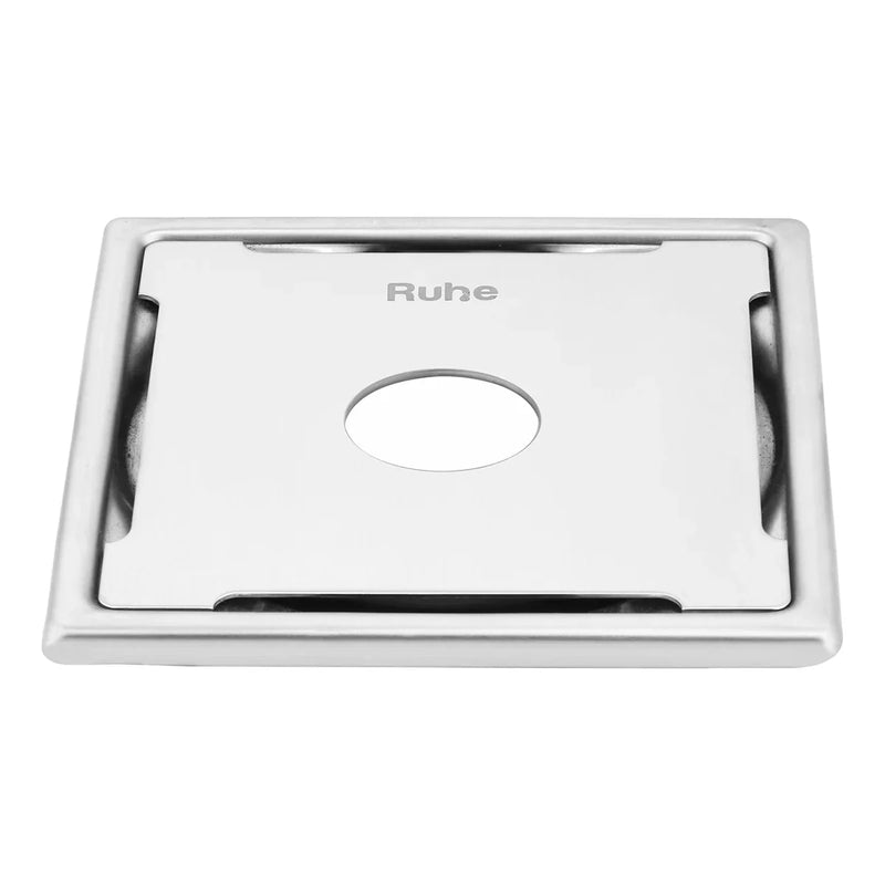 Mercury Square Premium Floor Drain (6 x 6 Inches) with Hole - by Ruhe