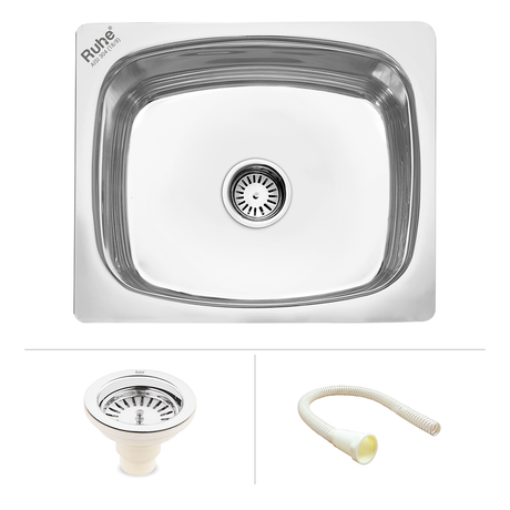 Oval Single Bowl (20 x 17 x 8 inches) 304-Grade Kitchen Sink
