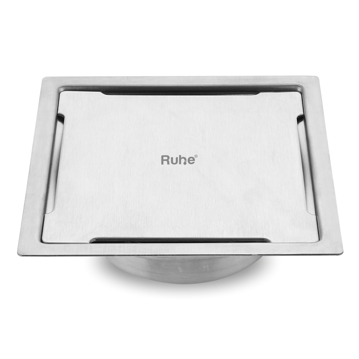 Diamond Square Flat Cut 304-Grade Floor Drain with Cockroach Trap (6 x 6 Inches) - by Ruhe