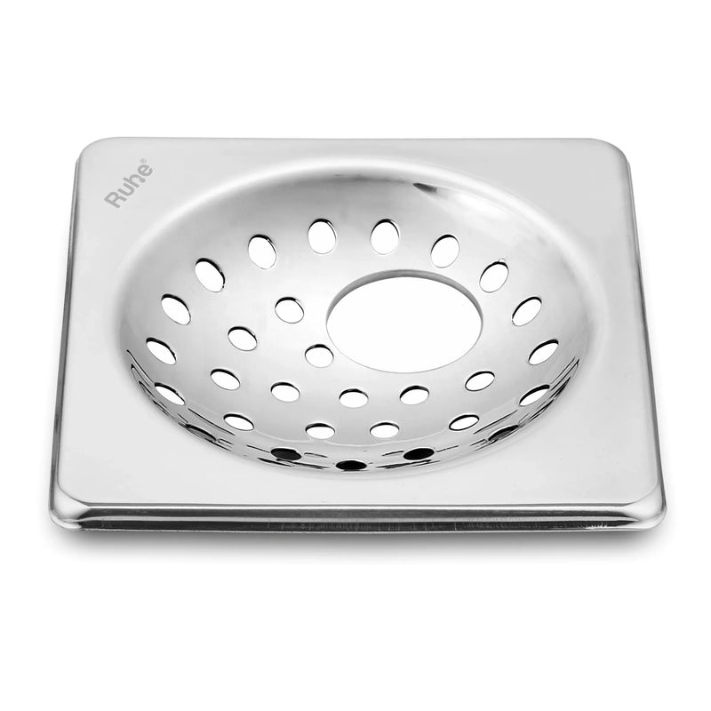 One Square with Collar Floor Drain (4 x 4 inches) with Hole (Pack of 2) - by Ruhe